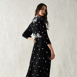 Embroidered Fable Midi Dress